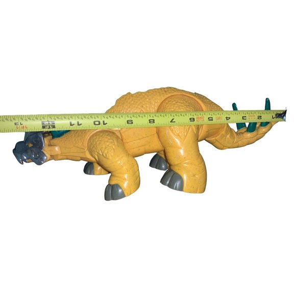 Fisher-Price Imaginext Yellow Green Stegosaurus Dinosaur 2011 Mattel 14.5" Long - Picture 16 of 16